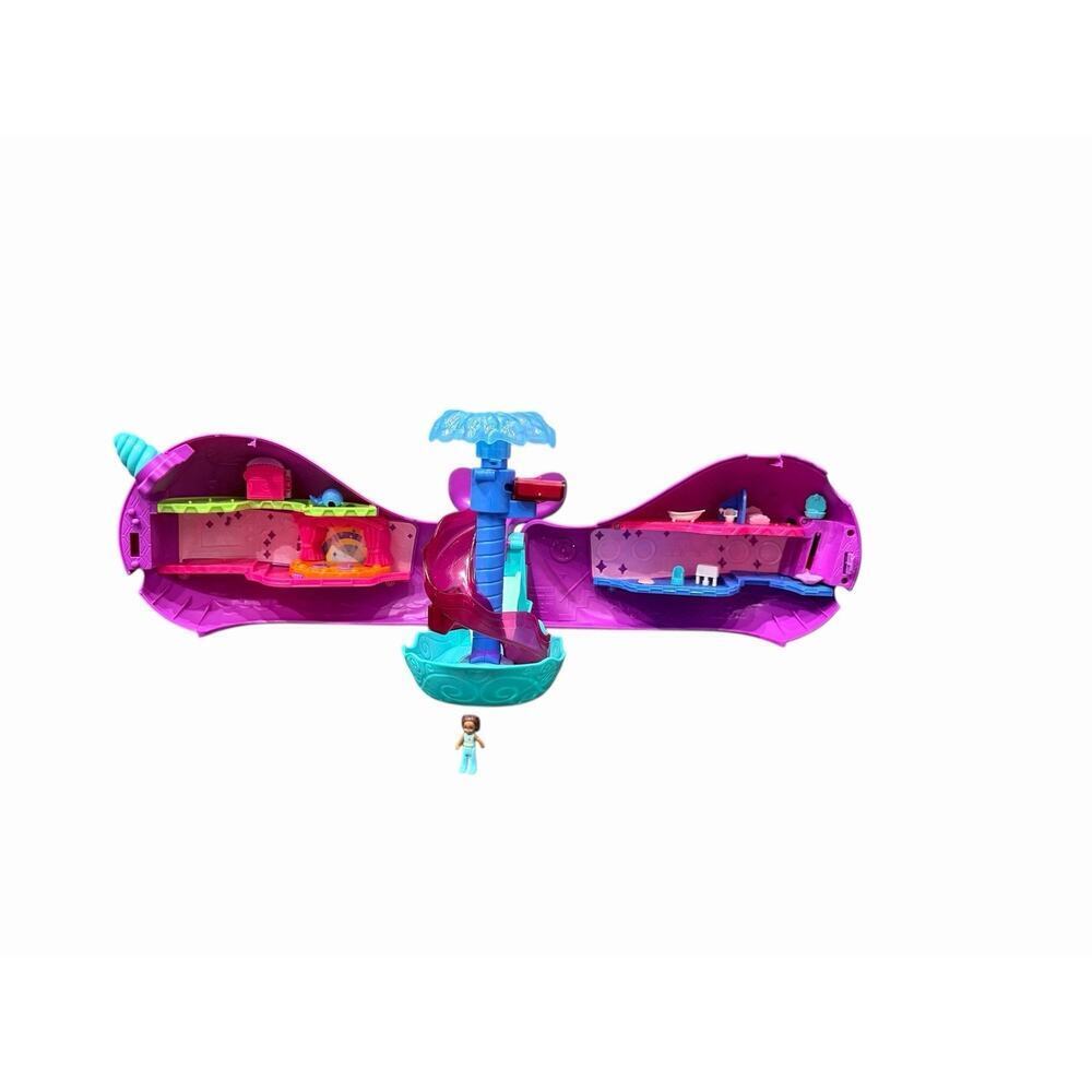 Polly Pocket Sparkle Cove Adventure Narwhal Cruise Ship Playet W/ One Figure - Picture 5 of 16